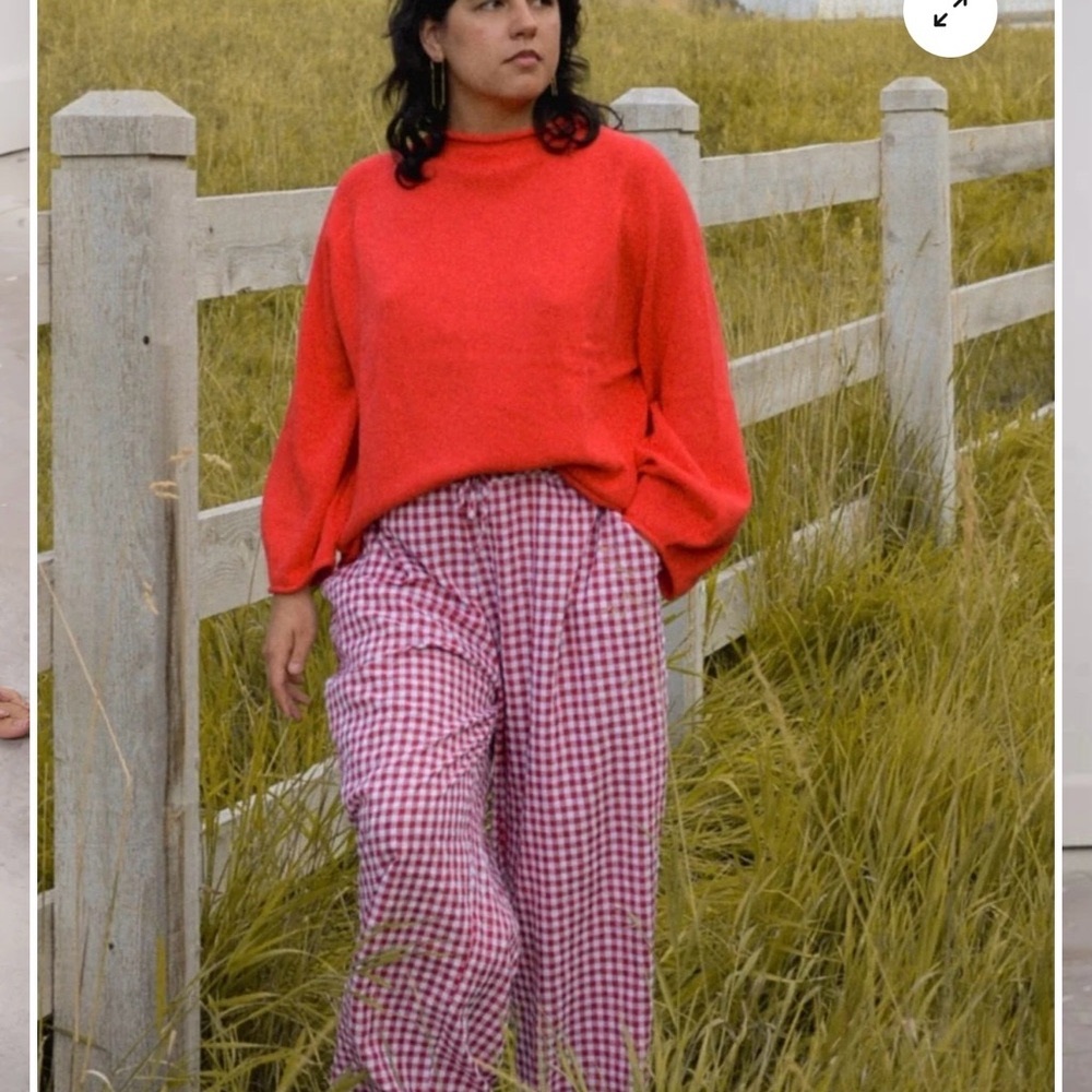 SØNDERHAUS Red and White Checkered Pants